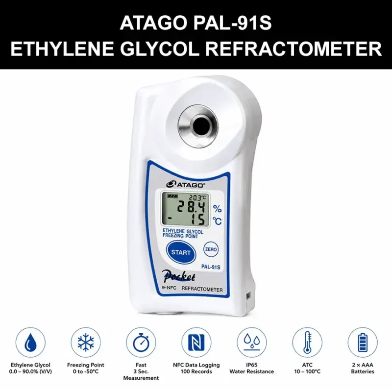 ATAGO PAL-91S Ethylene Glycol Refractometer | Coolant Concentration Tester